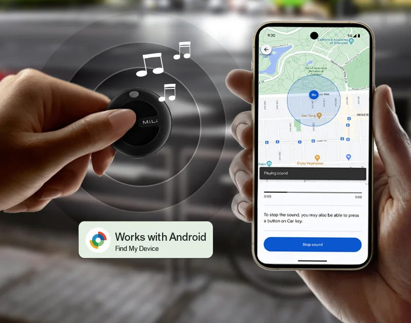 Localizador MiLi MiTag – para Android - Encontra chaves, animais, mochilas e mais Localizador MiLi MiTag – para Android - Encontra chaves, animais, mochilas e mais
